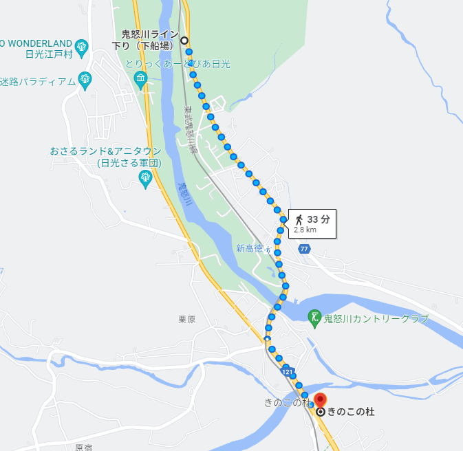 大瀞ドライブイン~きのこの杜のルート
